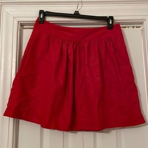 Red wool skirt